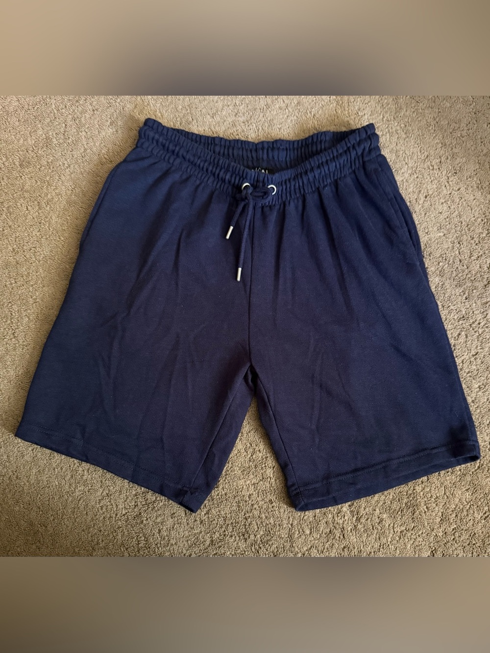 Men's Navy boohoo MAN Drawstring Athletic Shorts M